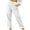 01White, variant on Summers 2025! pbnbp Plus Size Capri Pants Womens Casual Solid Basic Cotton Linen Stretch High Waisted with Pockets Capris