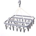 thumbnail image 1 of Laklulu Rejilla para Secar Calcetines, Rejilla para Secar Ropa De Plástico con 32 Ganchos Resistentes Al Viento, Percha Plegable De Estilo Moderno, para Calcetines, Ropa Interior, Plantillas para, 1 of 3