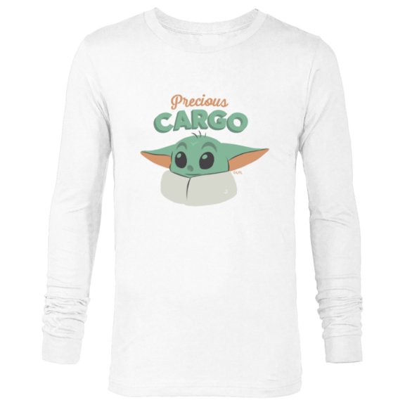 Star Wars The Mandalorian Grogu Precious Cargo - Long Sleeve T-Shirt for Men - Customized-White