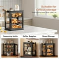 thumbnail image 6 of Black Bread Box for Kitchen Countertop, Large 3 Layers Bread Storage Container for Homemade Bread with Window, Farmhouse Breadbox Organizer for Kitchen, Cabinet, Pantry (Black, Meduim), 6 of 8