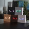 thumbnail image 3 of LED Lámpara Reloj Digital Control de Voz Termómetro Cuadrada Decoración Hogar Oficina Natural + azul Macarena Relojes de alarma, 3 of 8