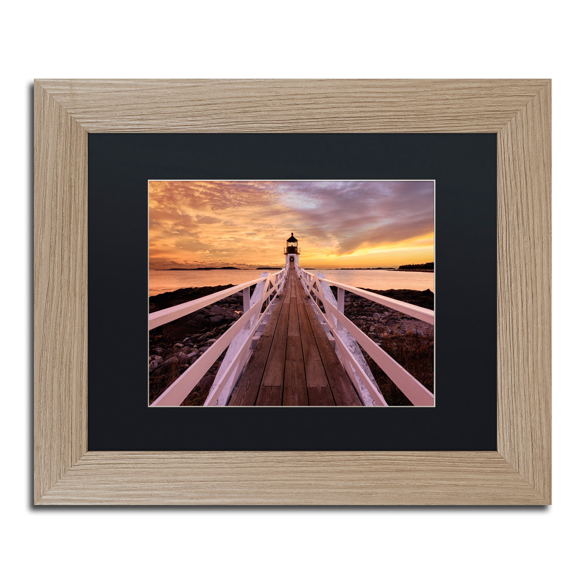 Trademark Fine Art "Runway to the Sky" Canvas Art by Michael Blanchette Photography Black Matte, Birch Frame