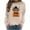 Beige, variant on Mifsaly Womens Halloween Sweatshirt Cute Cartoon Cow Pumpkin Graphic Sweaters Long Sleeve Soft Comfortable Loose Fit Pullover Top