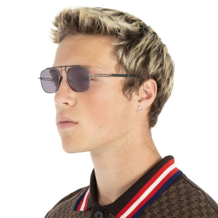 Calvin Klein Titanium Grey Pilot Men's Sunglasses CKNYC1810S 008 52