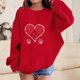 thumbnail image 5 of Blusas y camisas de manga larga con cuello redondo Estampado para niños Estampado de manga larga Casual Suelto Forro polar para mayor calidez Sudadera con capucha de manga larga con cuello redondo par, 5 of 5