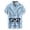 Blue, variant on Spring Summer Casual Button Down Shirt Men's Easter Rabbit Print Short Sleeve Blue L