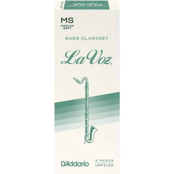 D'Addario La Voz Bass Clarinet Reeds 5-Pack (Medium Soft)