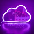 thumbnail image 3 of CAROOTU Cute Cartoon Cloud LED Neon Sign Decorative Lamp Creative Table Light Home Decor Small Night Light, 3 of 7