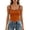 c-41Orange225, variant on CUSTG Women Solid Color Camis Sleeveless Color Knit Tank Tops With Built In Bra Padding Backless O-NeckOuterwear For Modern Casual Fitness Holiday Female Summer Shirts
