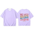 thumbnail image 4 of Shirts for Girls Children Printed Round Neck Short Sleeved T Shirt Casual Slim Loose Tee Size 6-7 Y, 4 of 4