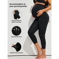 thumbnail image 5 of Takusun Maternity Leggings Over The Belly Buttery Soft Workout Activewear Yoga Womens Pregnancy Pants, 5 of 8