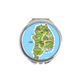 thumbnail image 1 of Carte Montrant des Monuments Populaires en Corée Miroir Compact à Main Rond Portable de Poche en Verre, 1 of 3