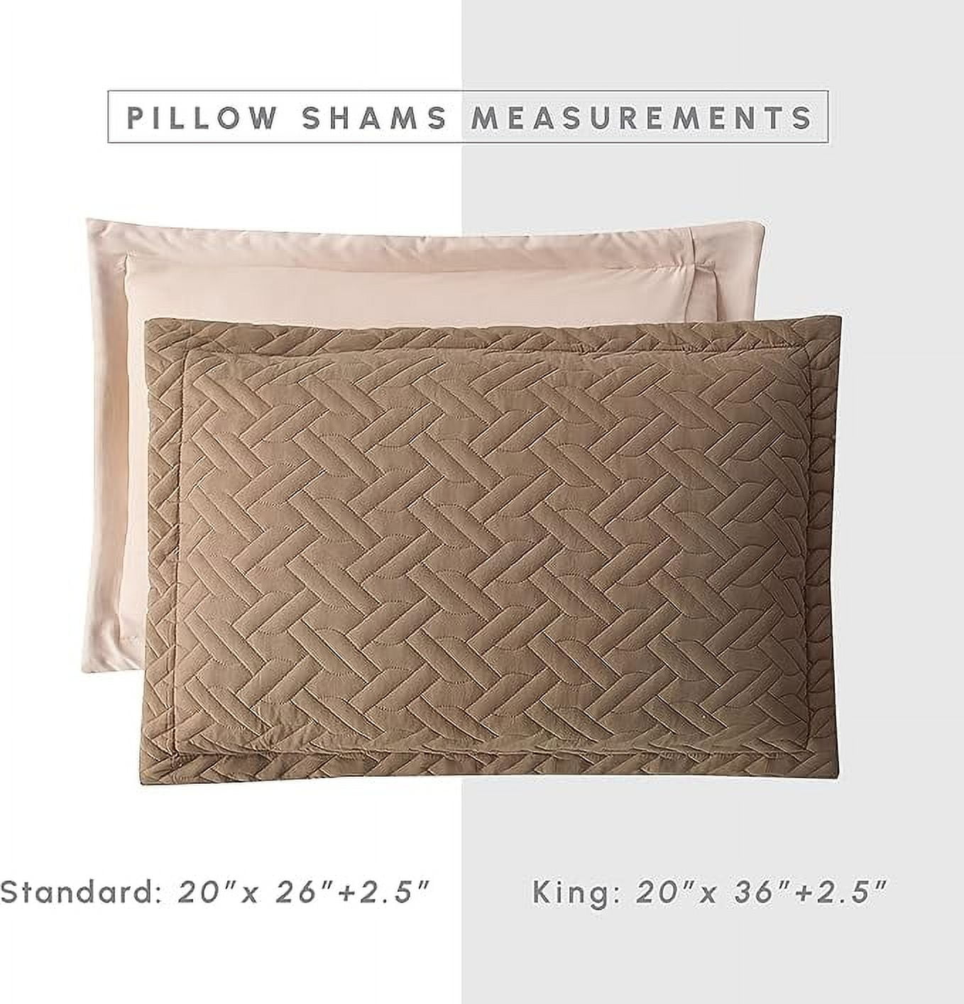 Elegant Comfort 3-Piece Quilted Reversible Bedspread Coverlet Set with Pillow Shams, Exquisite Majestic Stitching All Season Heavy Weight - Ultra Soft Premium Quilt- Twin XL, Taupe/Cream