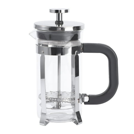 

350ml Stainless Steel Coffee Press Heat Resistant Glass Coffee Maker Resuable Loose Tea Pot