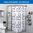 thumbnail image 2 of Barra de baño para cortina extensible 80-140 cm barra angular para cortina de ducha, 2 of 7