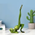 thumbnail image 3 of Animal Yoga Frog Figurines Studio for Tabletop Office Desktop Home Single leg bridge, 3 of 8