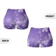 thumbnail image 6 of Yiaed Snowflakes Print Women's Athletic Shorts Running Shorts Sporty Short High Waisted Elastic Workout Shorts for Yoga Gym Running & Sports -Medium, 6 of 8
