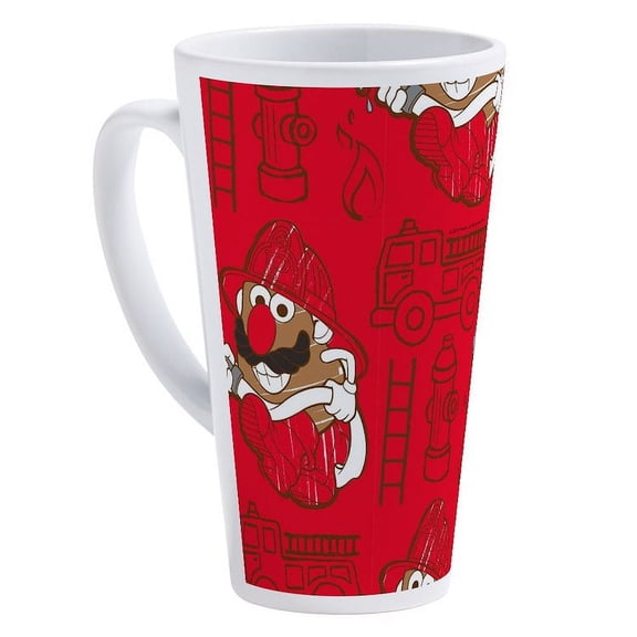 CafePress - Mr. Potato Head Firefighter - 17 Oz White Ceramic Latte Mug