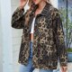 thumbnail image 5 of Chaqueta Vaquera de Mujer, Estilo Boyfriend, Extragrande, con Botones, Larga, Aberturas Laterales Estampado de Leopardo XL, 5 of 9
