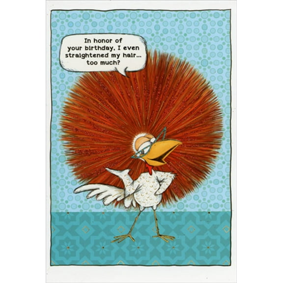 Pictura Irma : Straightened My Hair Funny Birthday Card for Her : Woman