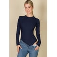 thumbnail image 3 of Body-Hugging Ribbed Mock Neck Long Sleeve Bodysuit, 3 of 11
