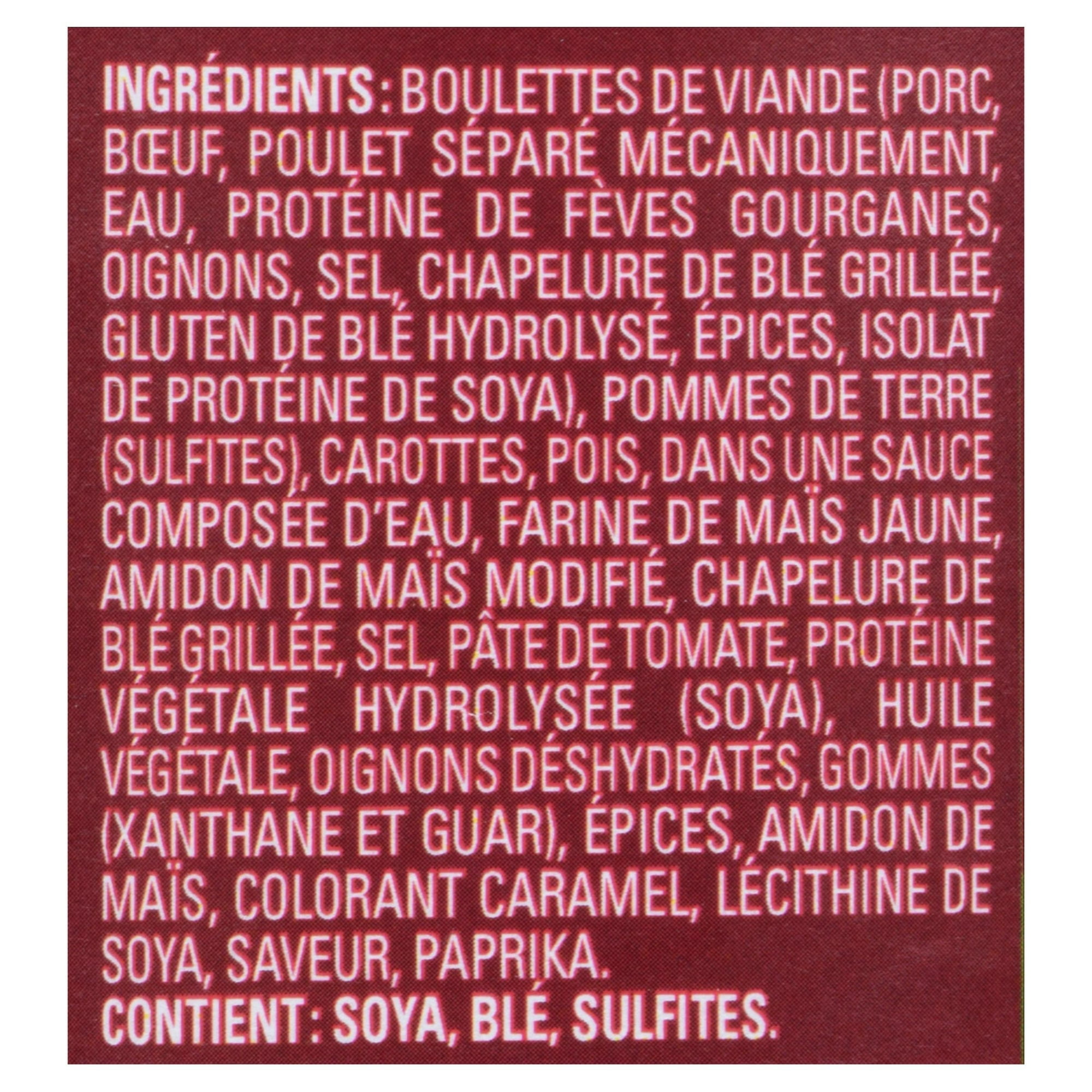 Cordon Bleu Ragoût de boulettes avec légumes