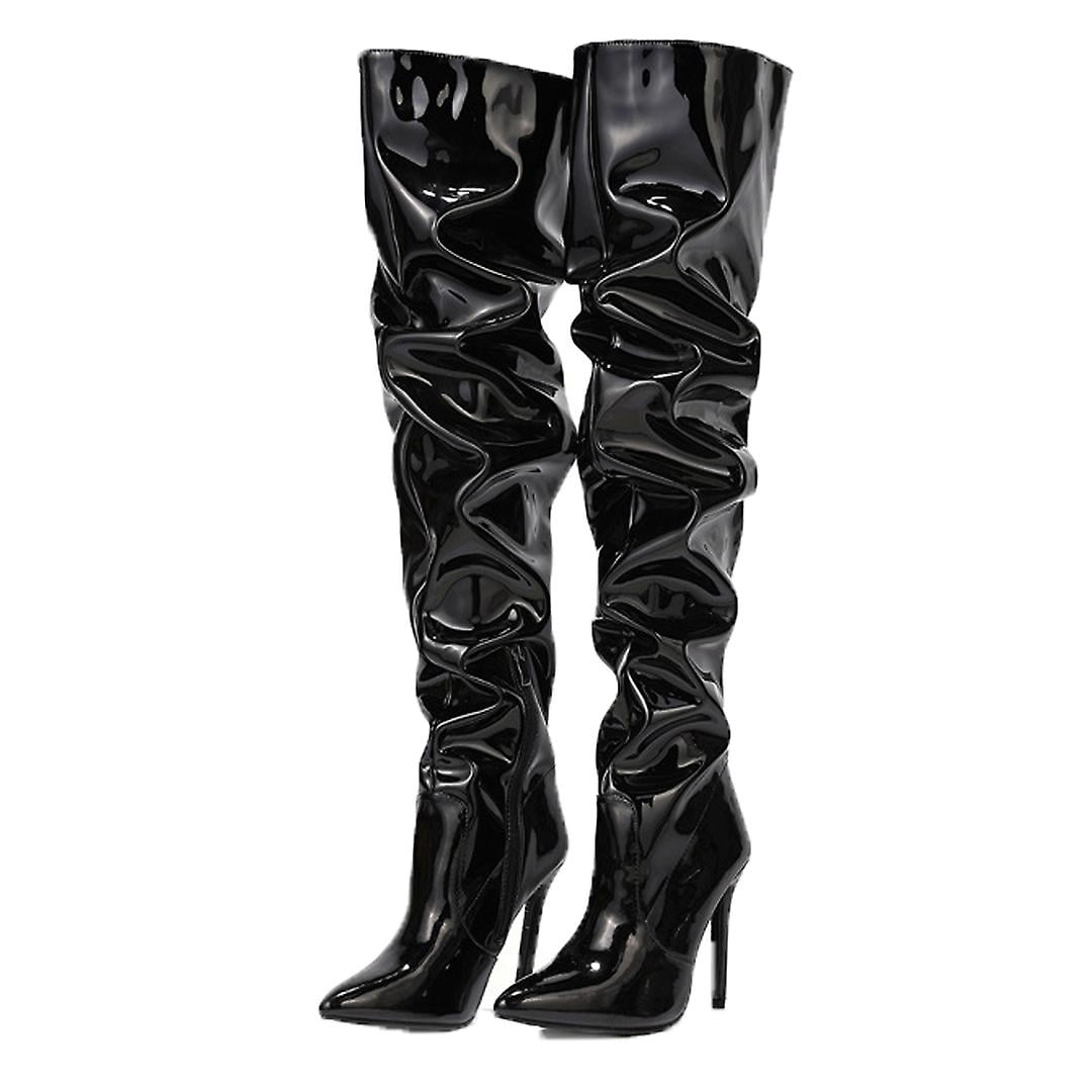 Leather thigh boots online