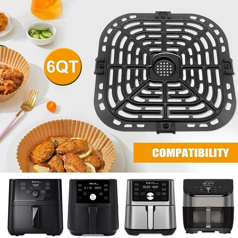 Cooking Tray, 10x9inch Square Air Fryer Crisper Plate Removable, Nonstick  Air Fryer Tray Grill Pan Replacement Parts Accessories Rack Kitchen Home