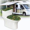 thumbnail image 5 of HELLHERO Green and Gold Four-Leaf Clover Toilet Lid Seat Cover & 2 Pack Toilet Protector Cover & Elastic Bottom for Bathroom Home Comfort, 5 of 7