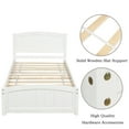 thumbnail image 6 of Topcobe Solid Wood Platform Beds with Headboard, Footboard and Wood Slat Support, White, 6 of 8