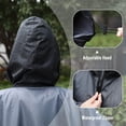 thumbnail image 5 of Poncho de lluvia unisex con capucha para adultos y mujeres con bolsillos Chubasquero de una sola pieza de PU multifuncional, 5 of 5