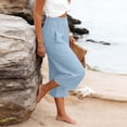 thumbnail image 4 of Soyumi Women Casual Pants Loose High Waist Cropped Palazzo Beach Pants Summer Outfits 2026 Trendy, Light Blue, 4 of 7