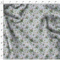 thumbnail image 4 of Soimoi Blue Poly Georgette Fabric Leaves & Azalia Floral Print Fabric by Yard 52 Inch Wide, 4 of 5