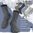 thumbnail image 2 of 5 Pairs Wool Hiking Socks for Men Thermal Winter Warm Moisture Wicking Cushion Boot Socks, 2 of 10