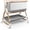 Gray, variant on suihuooo 4 in 1 Baby Bassinet Bedside Sleeper, Height Adjustable, Easy Folding,White