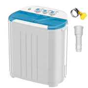 Auertech Portable Washer 14lbs Mini Twin Tub Compact Semi-Automatic Washer Spinner Combo, Gravity Drain