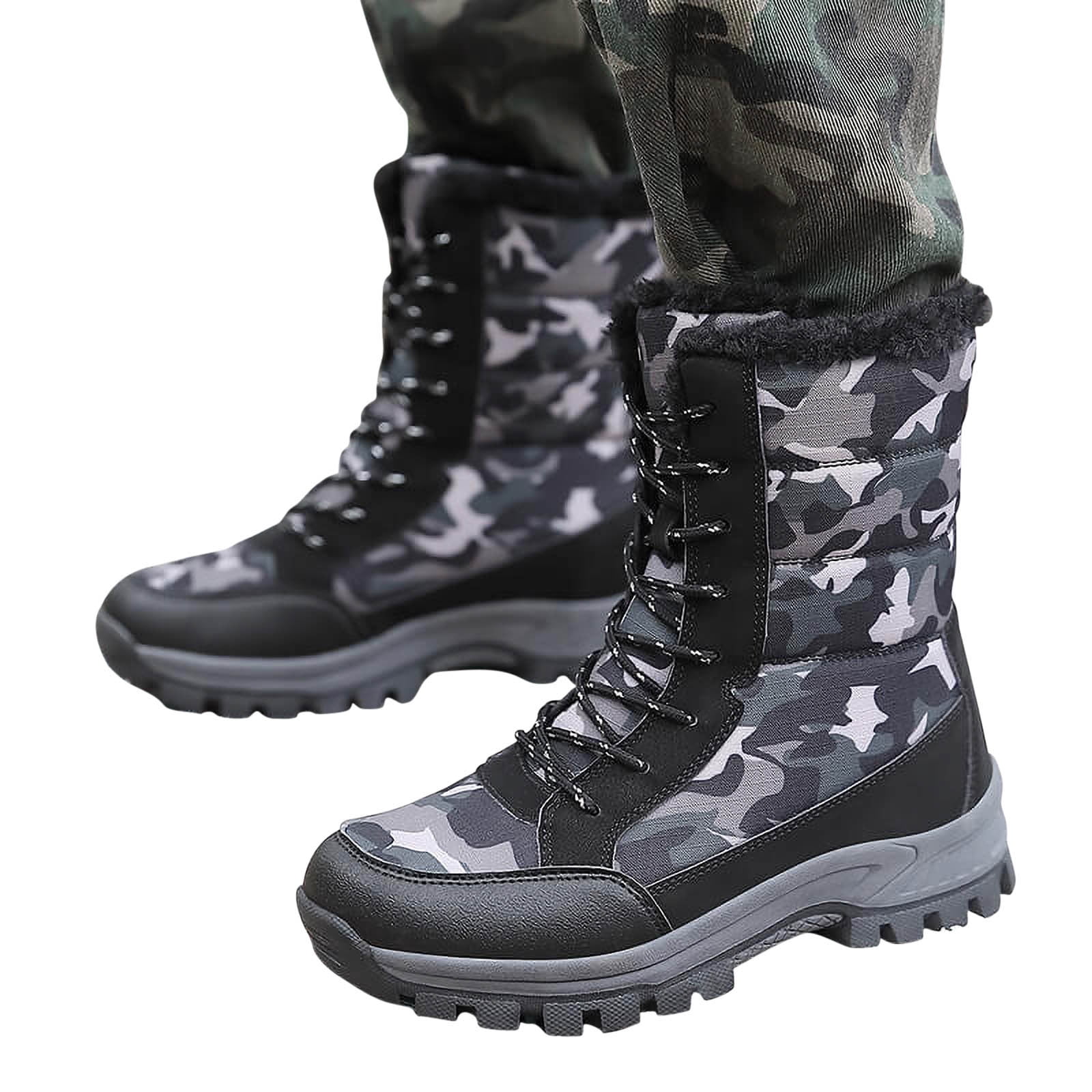 Bottes De Camouflage Pour Enfants - Garçons Et Filles - Doublure Polaire - Semelle Antidérapante - Automne/hiver