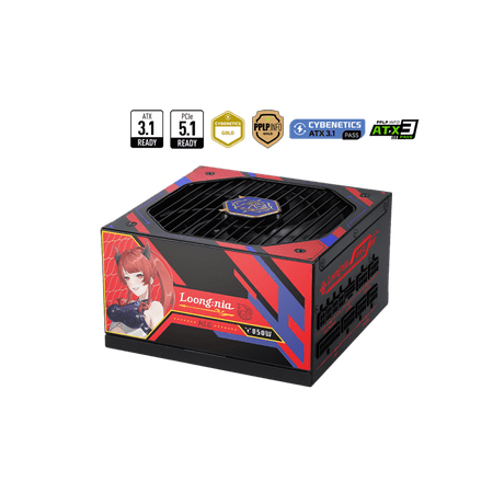 MSI - A850GLS MLG EDITION 850W ATX 3.1 & PCIe 5.1 Ready Fully Modular 80 Plus Gold Gaming Power Supply - Black & Red