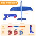 thumbnail image 2 of Gel de juguete lanzador de aviones con 3 aviones de espuma con LED de 12,6 cm, 2 of 7