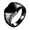 Black, variant on Women's Stainless Steel Chunky Heart Ring Simple Plain Signet Statement Rings 22mm Gold Size 13