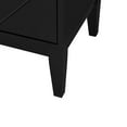 thumbnail image 6 of Nocle House Farron Modern 4-Door Storage Cabinet with Adjustable Shelves, Rubberwood, Black + Gold, 6 of 13