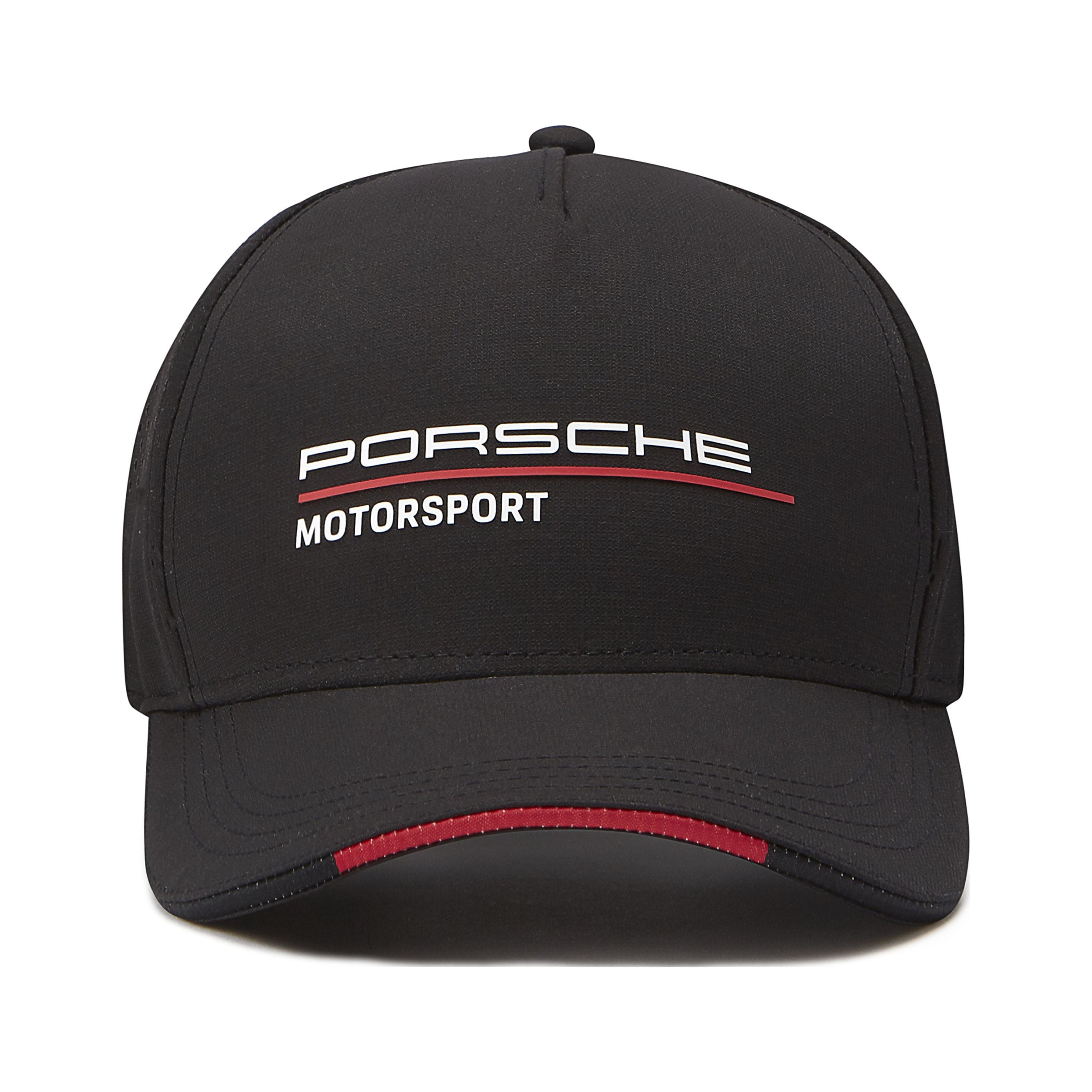 Paddock Collection Porsche Motorsport Hat Adjustable Fit Male Hat, 100% Polyester, Black