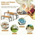 thumbnail image 5 of YYAo Outdoor Eating Sets,Patio Dining Furniture,3 Pieces Patio Dining Set with Acacia Wood Dining Table and 2 Benches, 5 of 10