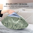 thumbnail image 4 of Yayeee Pillowcase Standard Size Set of 2 Satin Wrinkle Resistant Pillow Case, Retro Green Abstract, 4 of 7