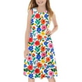 thumbnail image 6 of Colorful Boy Girl Children Boy Girl Floral Graphic Spandex Dresses for Kid Sleeveless Long Cute Cami Tank A Line Plain Summer Fall Dresses 2025 Clothes Trendy Country Concert Y2K 7 Years, 6 of 7