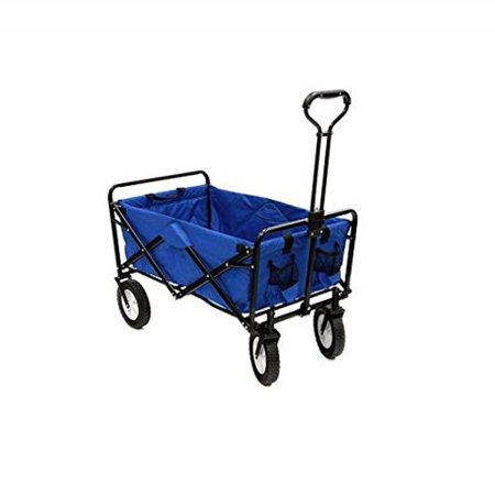 Mac Sports Collapsible Folding Outdoor Utility Wagon, Blue