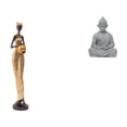 thumbnail image 1 of Estatuas de mujeres,Estatuas y esculturas africanas Tienda de estatuas de mujeres,Estatua de mono,Estatua de Buda Mono para Interiores y Exteriores Budista,Figuras en miniatura meditando para, 1 of 8