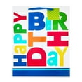 thumbnail image 6 of (6 pack) White Happy Birthday Paper Gift Bag, 14.5" x 18", by Way To Celebrate, 6 of 7