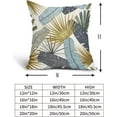 thumbnail image 4 of Tropical Leaf Accent Throw Pillow Covers 20X20 Inch Set of 2 Banana Palm Leaves Decorative Pillow Cases Summer Botanical Plant Pillow Cover Farmhouse Home Decor For Room Bed Couch Patio Porch Outdoor, 4 of 6
