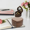 thumbnail image 4 of KAKOWELY Musical Box Heart Shaped Vintage Walnut Mechanism Musical Box Wind Up Musical Box Gift3.46"X3.39"X1.57", 4 of 5